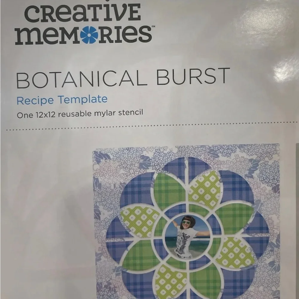 Creative Memories Botanical Burst Recipe Template Brand New - Picture 6 of 7